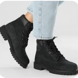 Timberland Boots, Size 10, Black Nubuck Leather